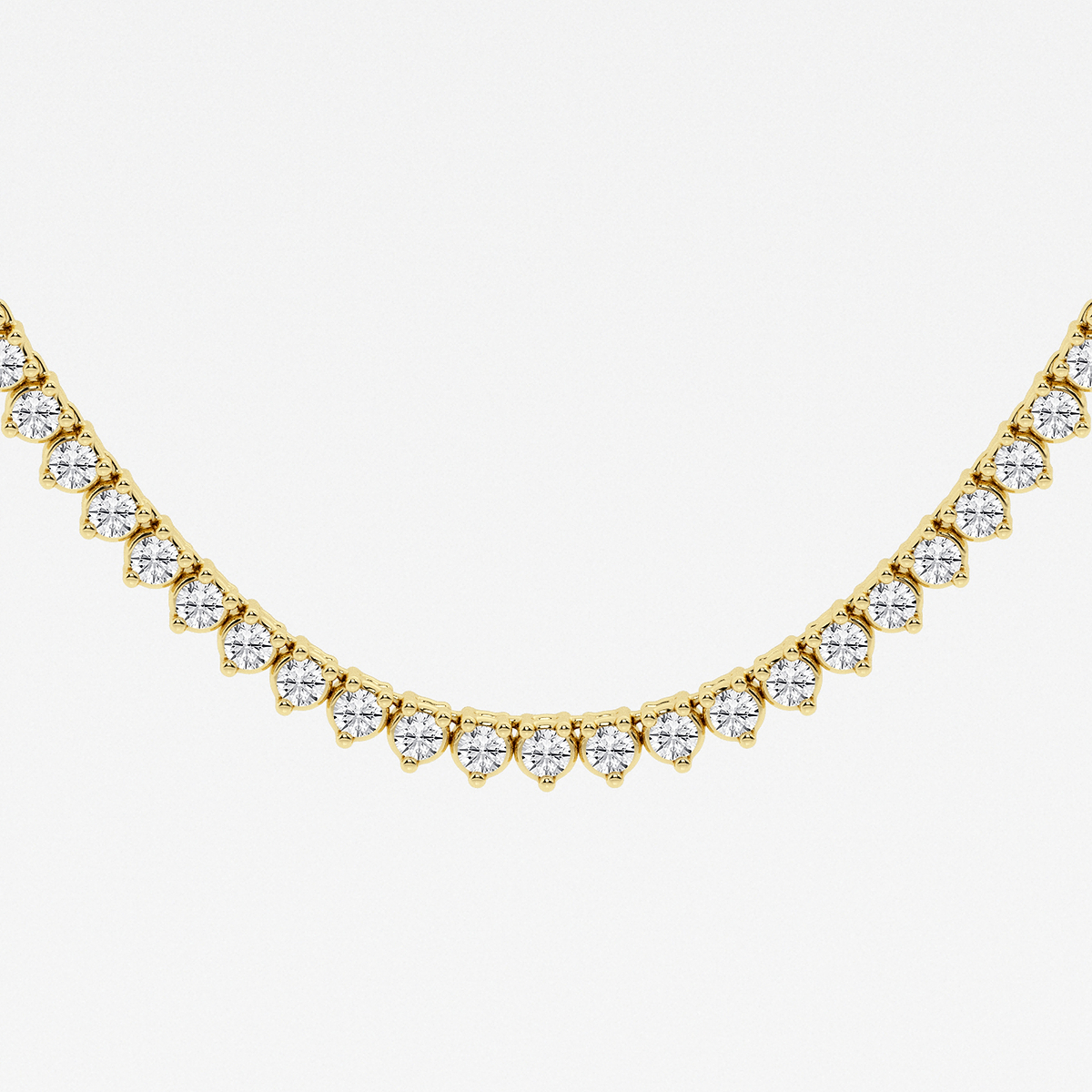 Additional Image 1 for  näas 5 ctw Round Lab Grown Diamond Three-Prong Tennis Necklace