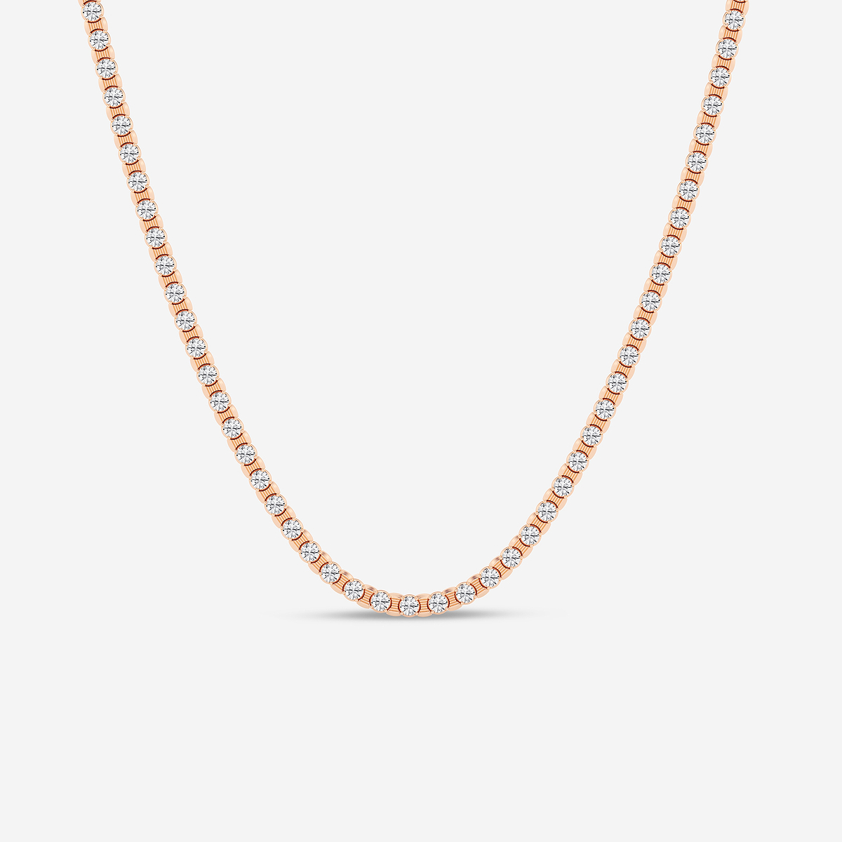 15 ctw Round Lab Grown Diamond Tennis Necklace