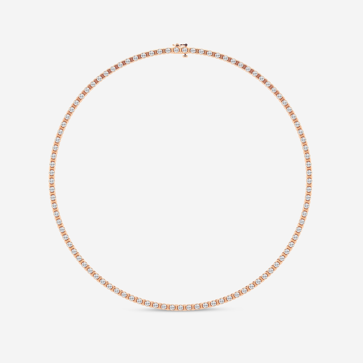 Additional Image 3 for  15 ctw Round Lab Grown Diamond Tennis Necklace