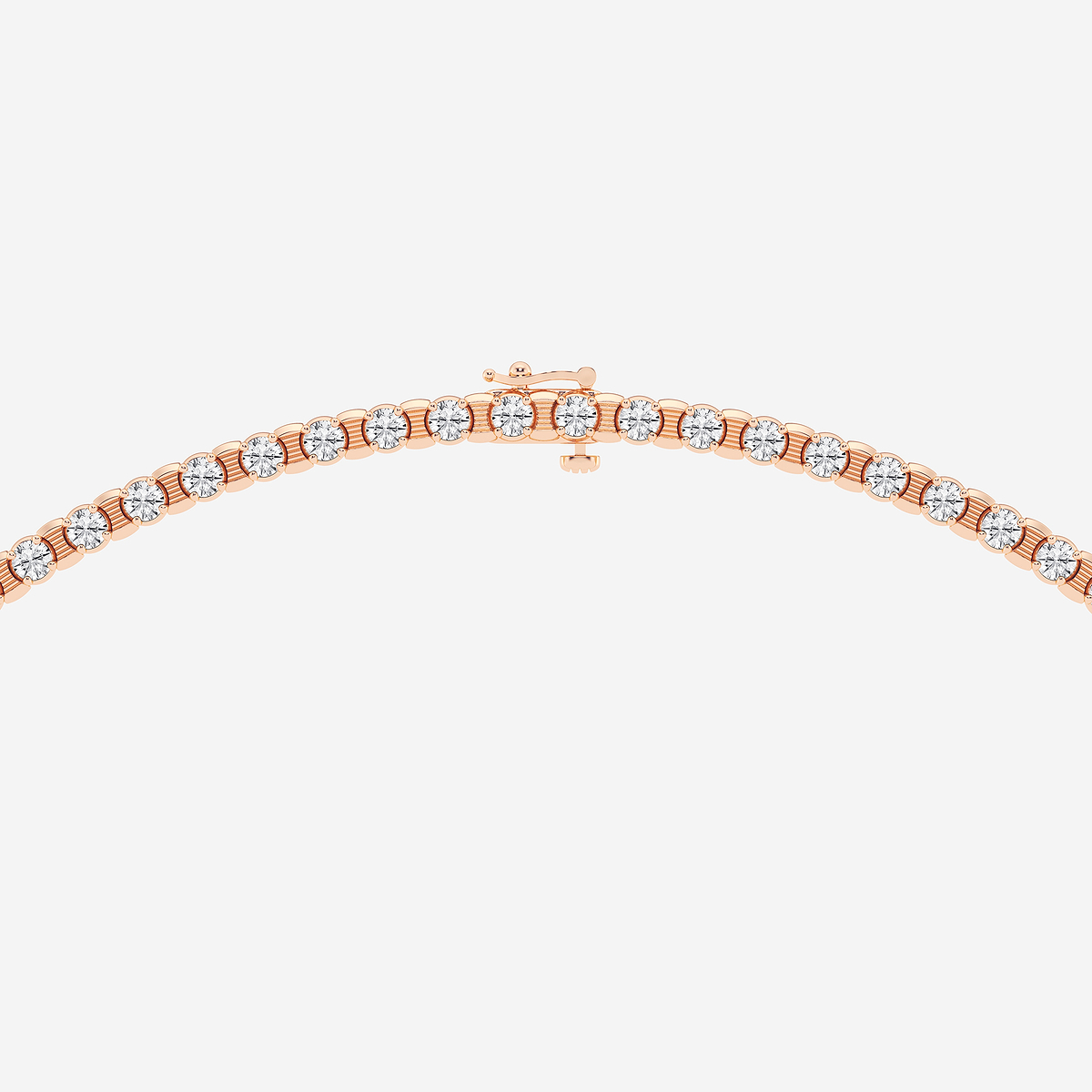 Additional Image 2 for  15 ctw Round Lab Grown Diamond Tennis Necklace