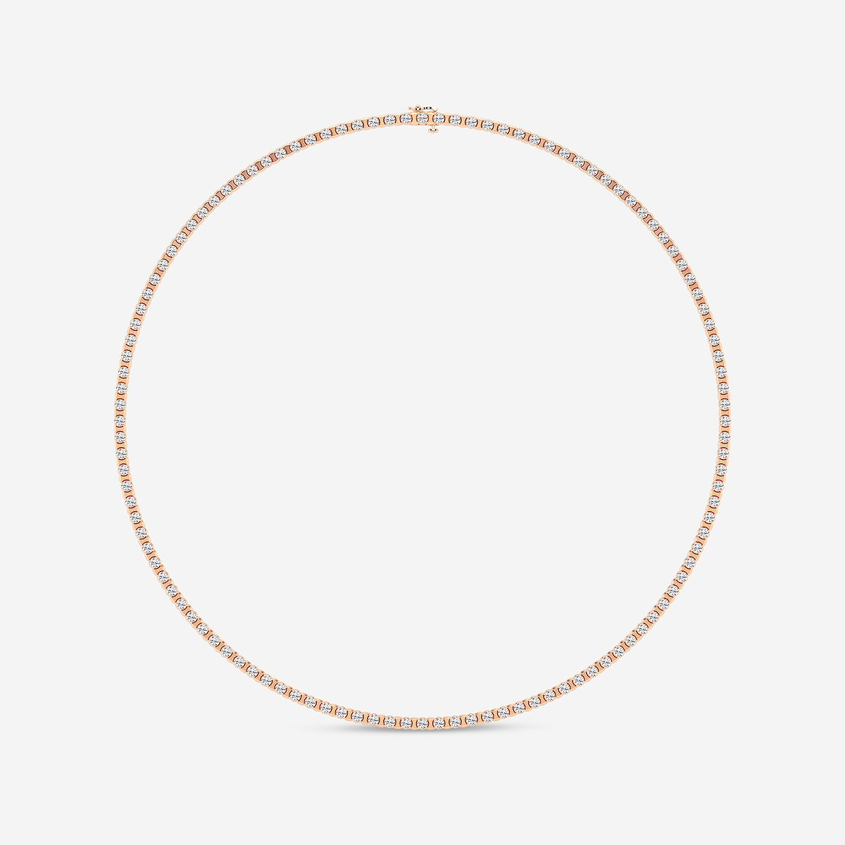 Additional Image 3 for  18 ctw Round Lab Grown Diamond Tennis Necklace