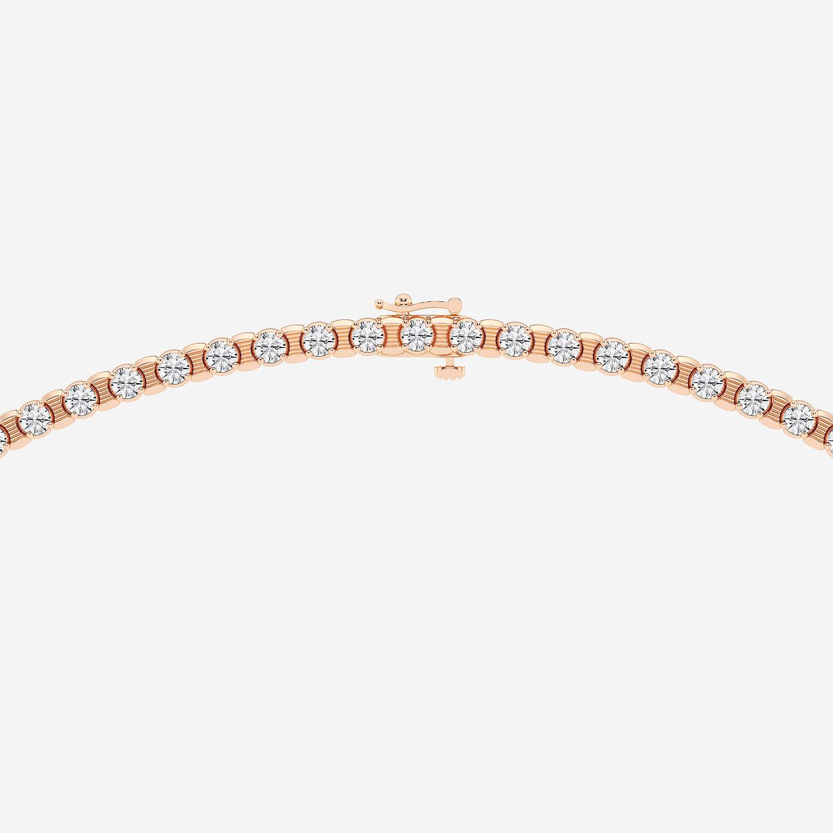Additional Image 2 for  18 ctw Round Lab Grown Diamond Tennis Necklace