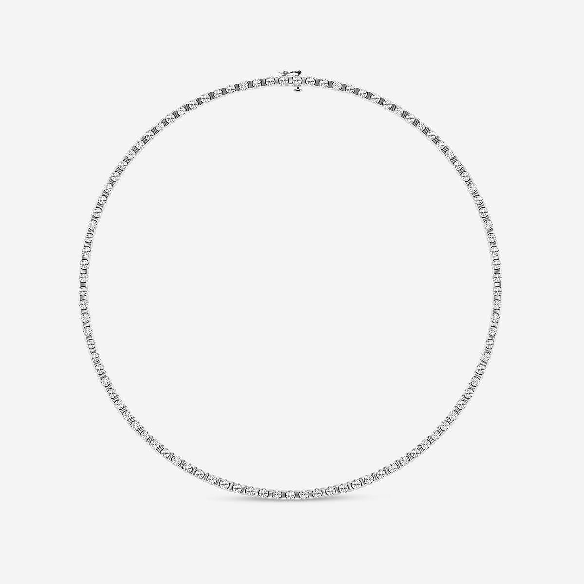 Additional Image 3 for  15 ctw Round Lab Grown Diamond Tennis Necklace