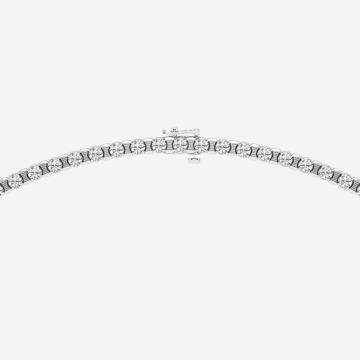 Additional Image 2 for  18 ctw Round Lab Grown Diamond Tennis Necklace