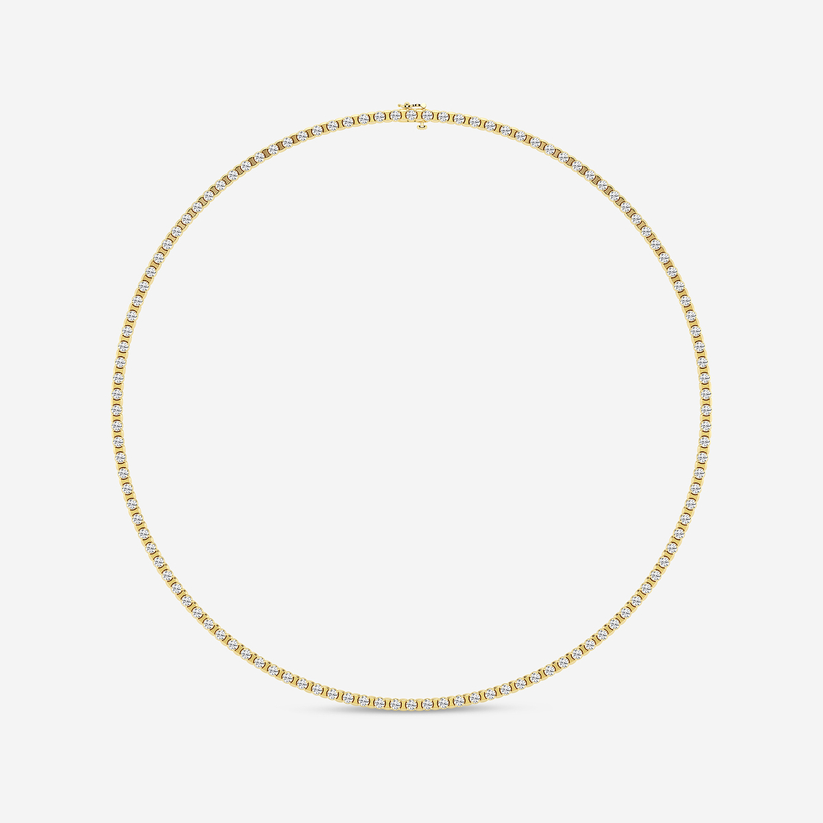 Additional Image 3 for  18 ctw Round Lab Grown Diamond Tennis Necklace