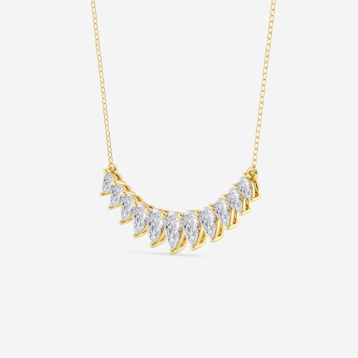 Additional Image 1 for  3 ctw Pear Lab Grown Diamond Graduated Center Fashion Necklace