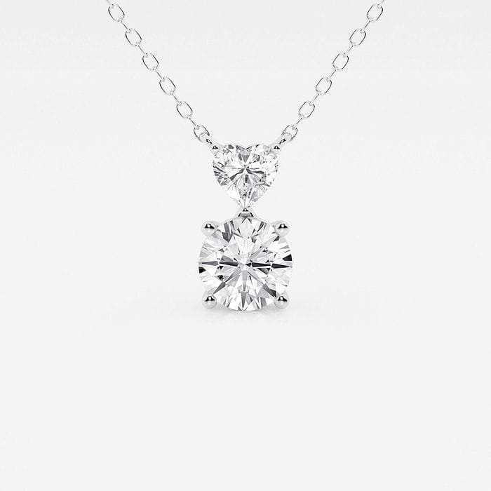 Toi Et Moi Heart and Round Pendant