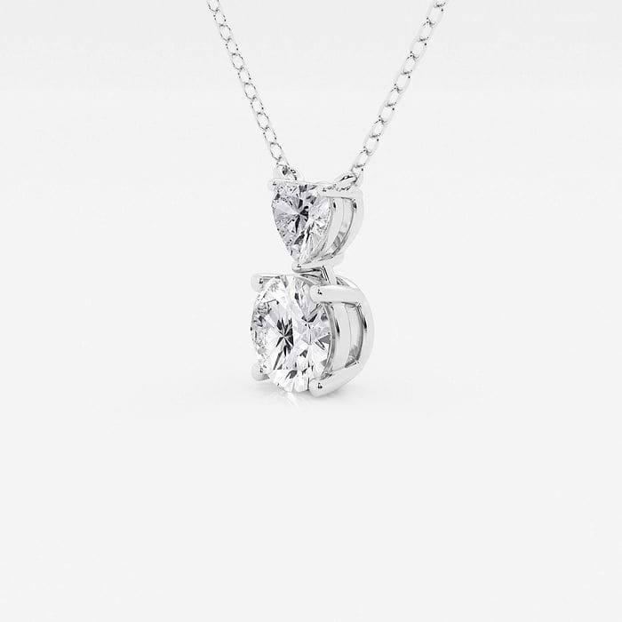 Toi Et Moi Heart and Round Pendant