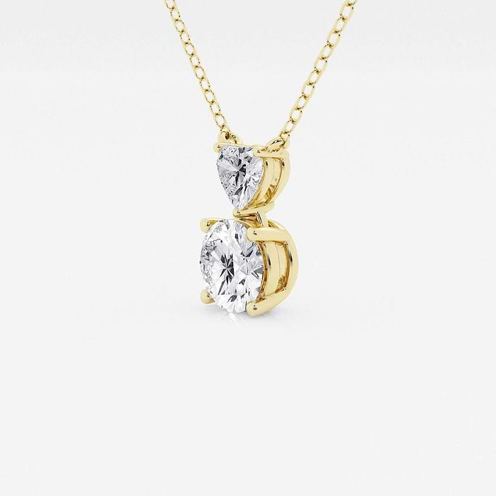 Toi Et Moi Heart and Round Pendant