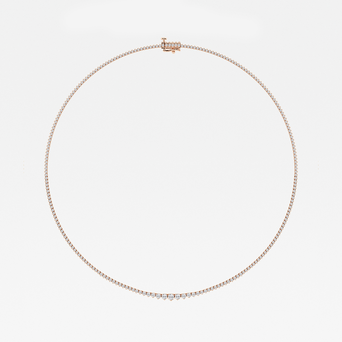 Additional Image 3 for  5 ctw Round Lab Grown Diamond Graduated Riviera Necklace