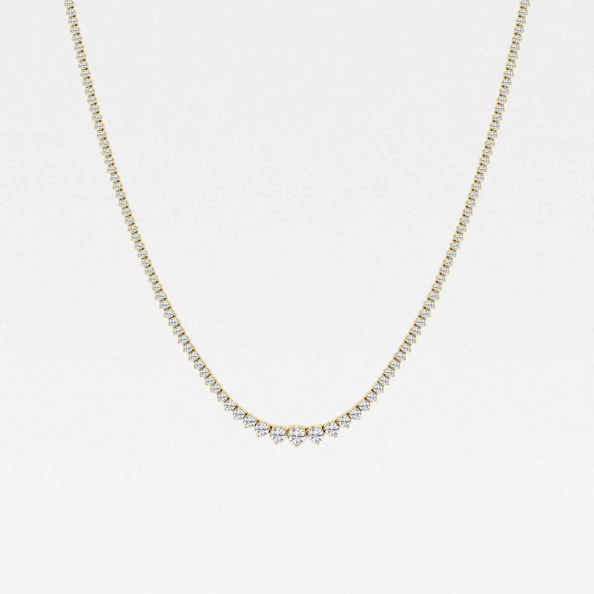 7 ctw Round Lab Grown Diamond Graduated Riviera Necklace