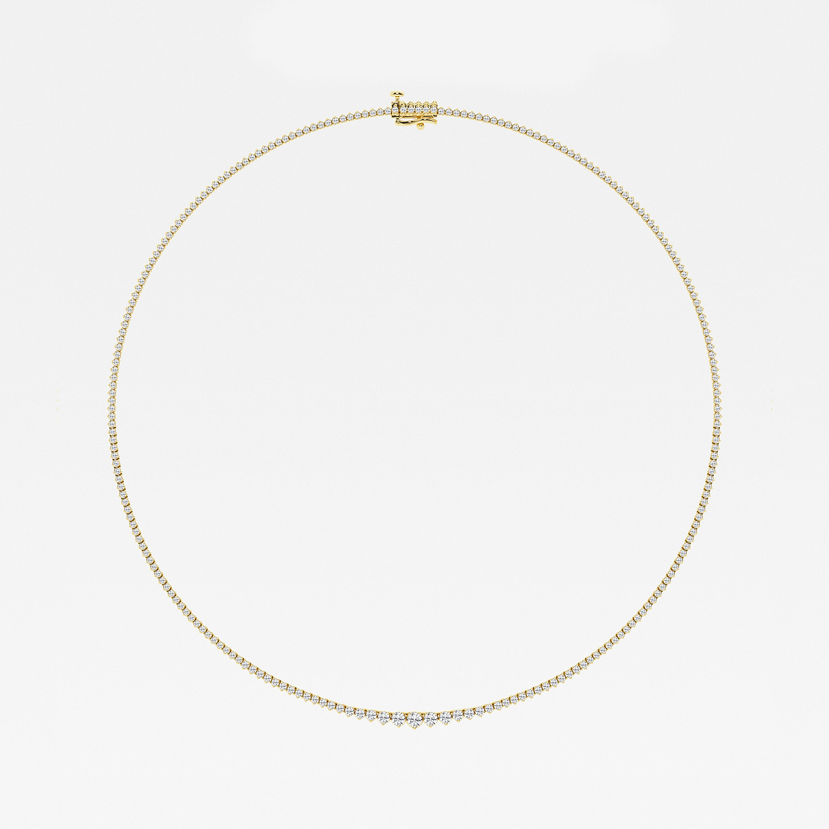 Additional Image 3 for  7 ctw Round Lab Grown Diamond Graduated Riviera Necklace