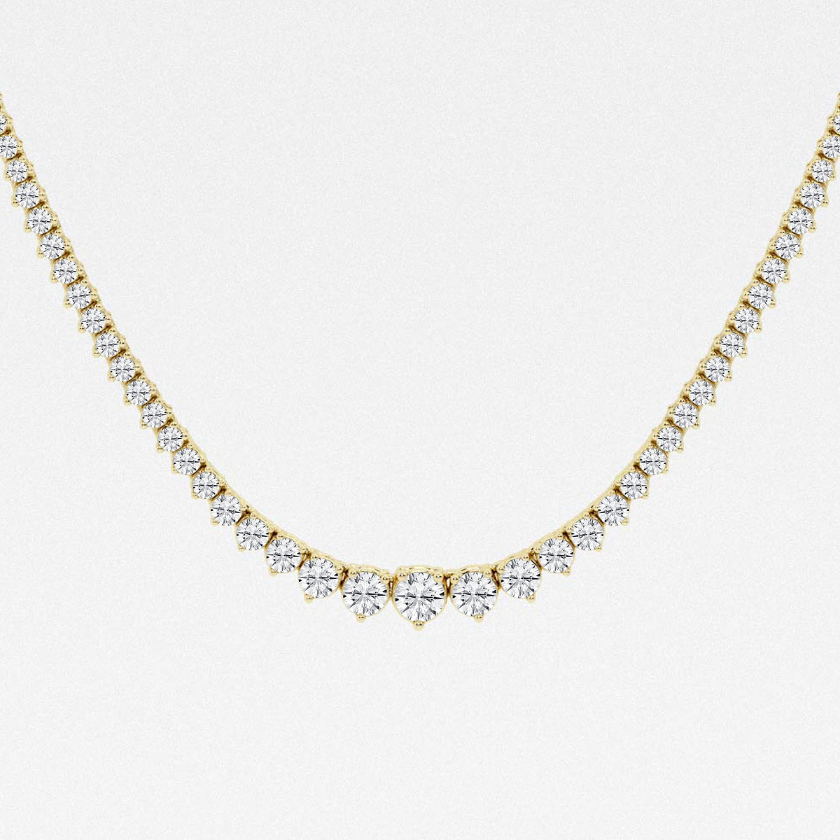 Additional Image 1 for  7 ctw Round Lab Grown Diamond Graduated Riviera Necklace