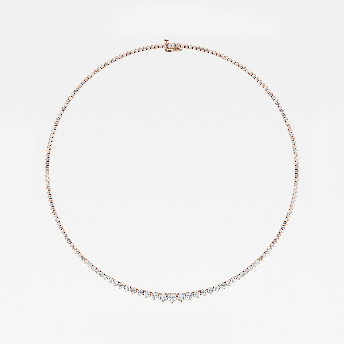 Additional Image 3 for  10 ctw Round Lab Grown Diamond Graduated Riviera Necklace