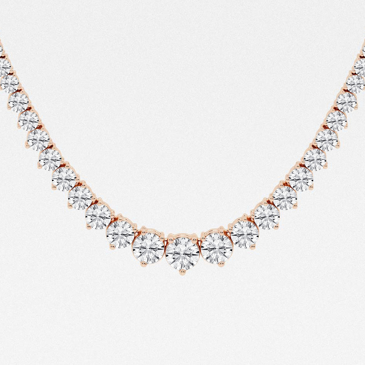Additional Image 1 for  10 ctw Round Lab Grown Diamond Graduated Riviera Necklace