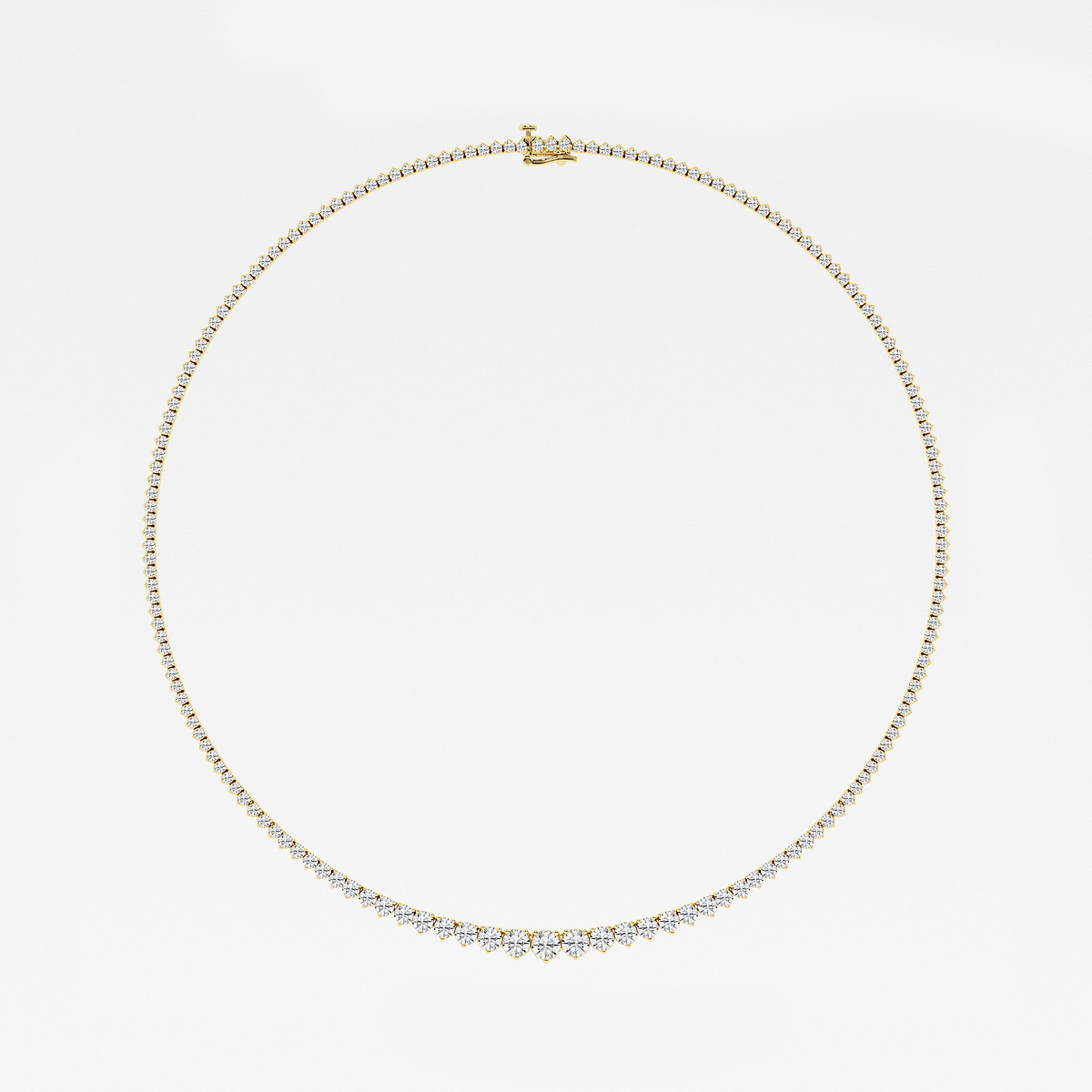 Additional Image 3 for  10 ctw Round Lab Grown Diamond Graduated Riviera Necklace