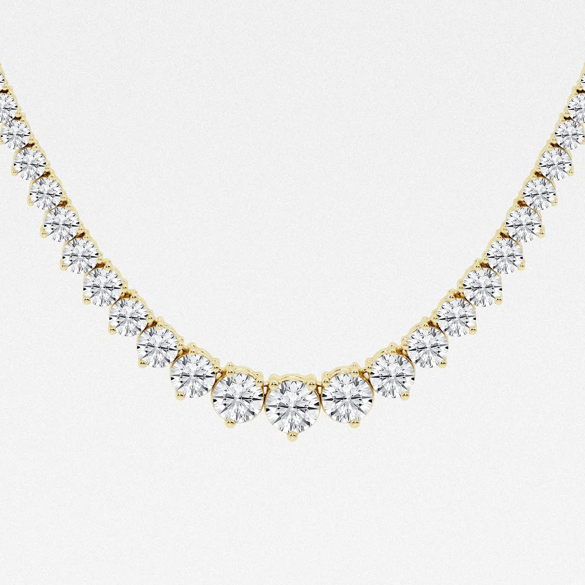Additional Image 1 for  40 ctw Round Lab Grown Diamond Graduated Riviera Necklace