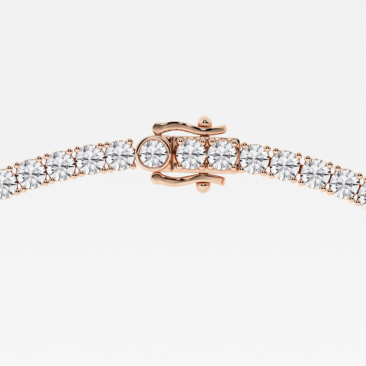 Additional Image 2 for  40 ctw Round Lab Grown Diamond Four-Prong Tennis Necklace