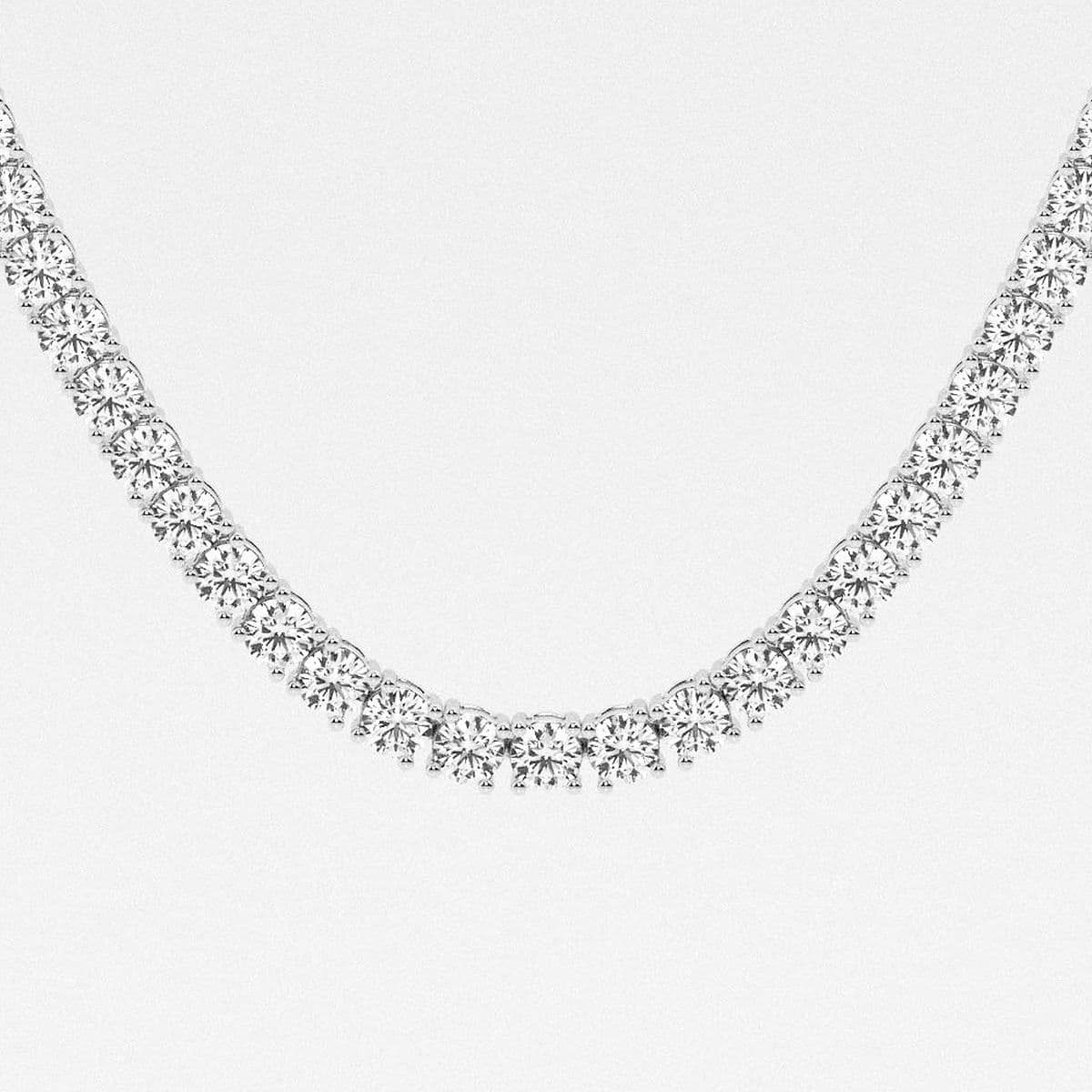 25 ctw Round Lab Grown Diamond Tennis Necklace - 16 Inches 25 ctw Round Lab Grown Diamond Tennis Necklace - 16 Inches