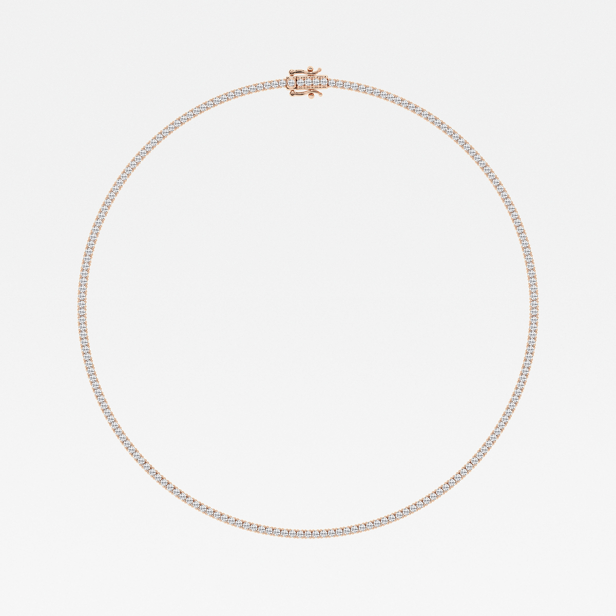Additional Image 3 for  5 ctw Round Lab Grown Diamond Four Prong Tennis Necklace