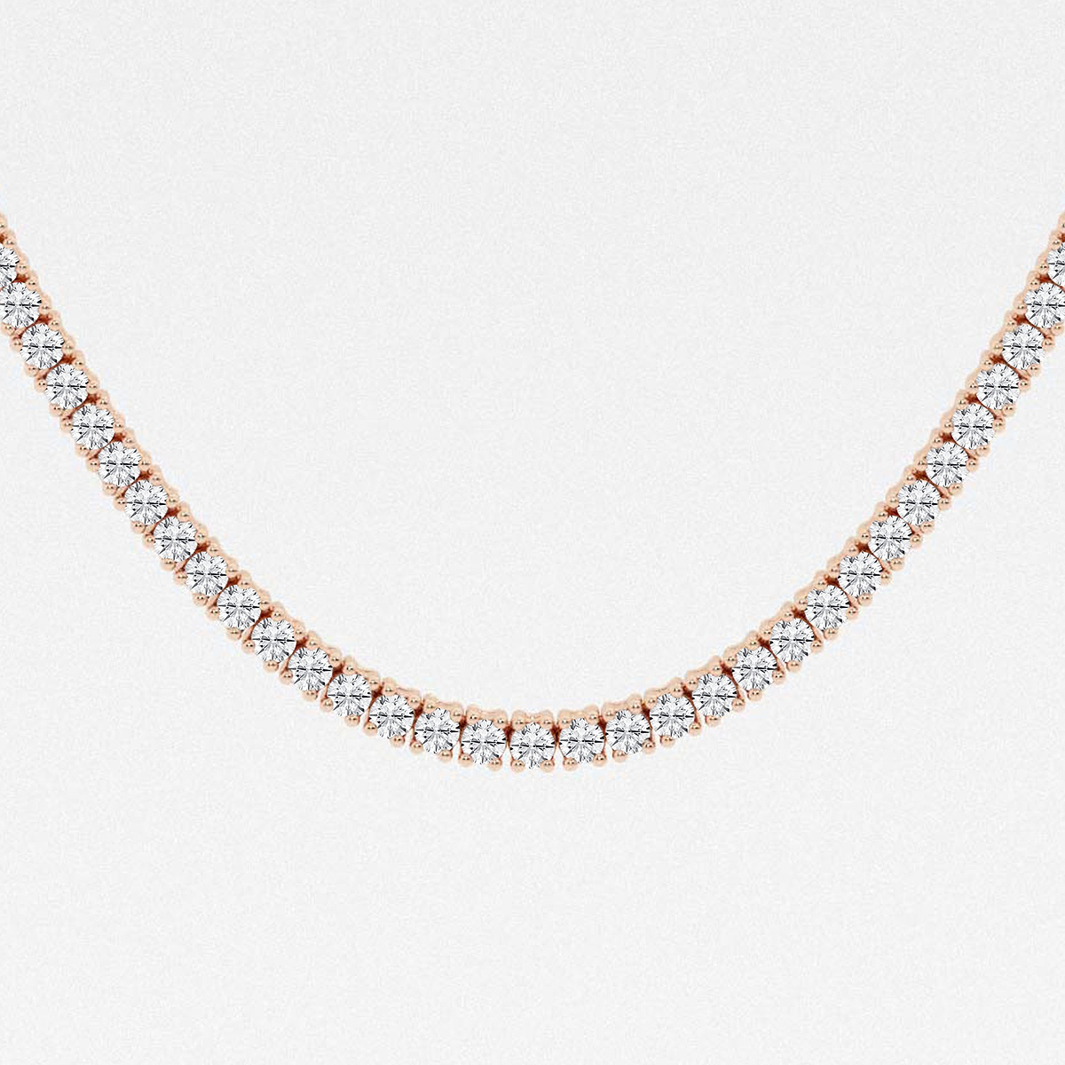 Additional Image 1 for  5 ctw Round Lab Grown Diamond Four Prong Tennis Necklace