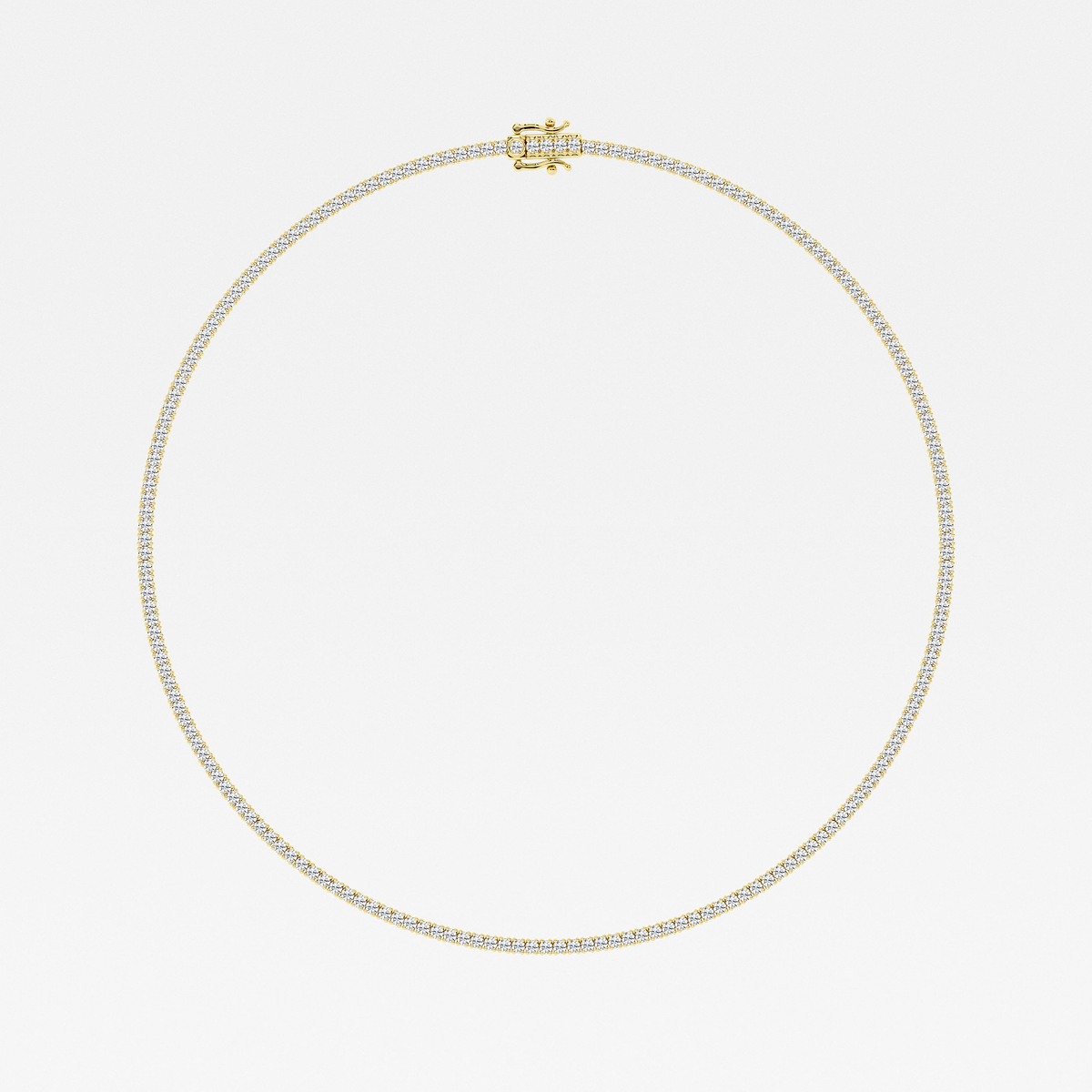 7 1/4 ctw Round Lab Grown Diamond Four-Prong Tennis Necklace 14K