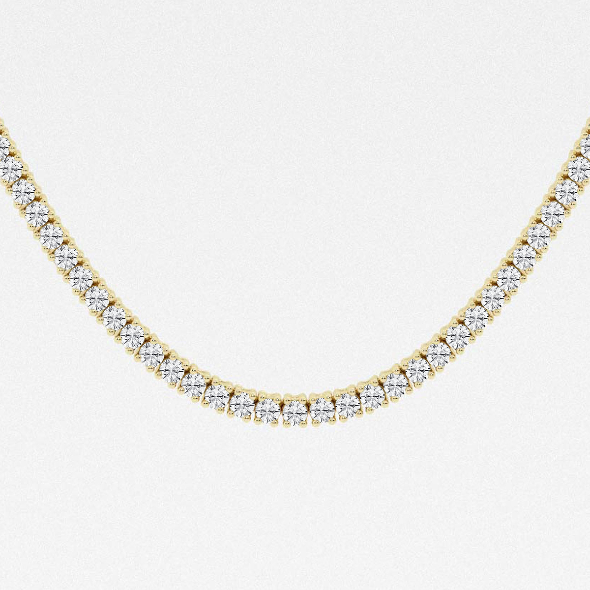 7 1/4 ctw Round Lab Grown Diamond Four-Prong Tennis Necklace 14K