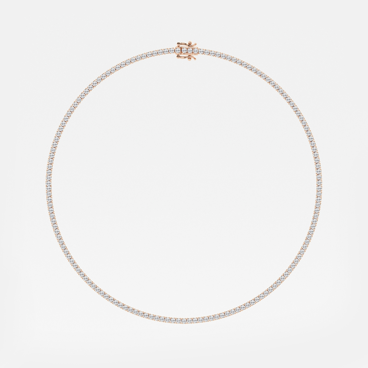 Additional Image 3 for  10 ctw Round Lab Grown Diamond Four-Prong Tennis Necklace