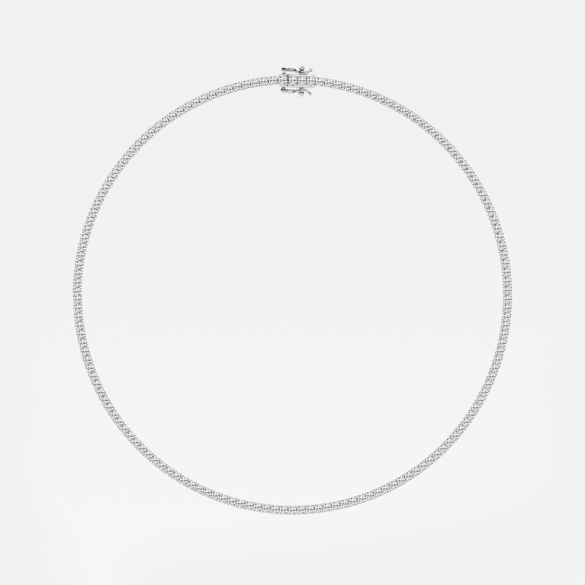Additional Image 3 for  10 ctw Round Lab Grown Diamond Four-Prong Tennis Necklace