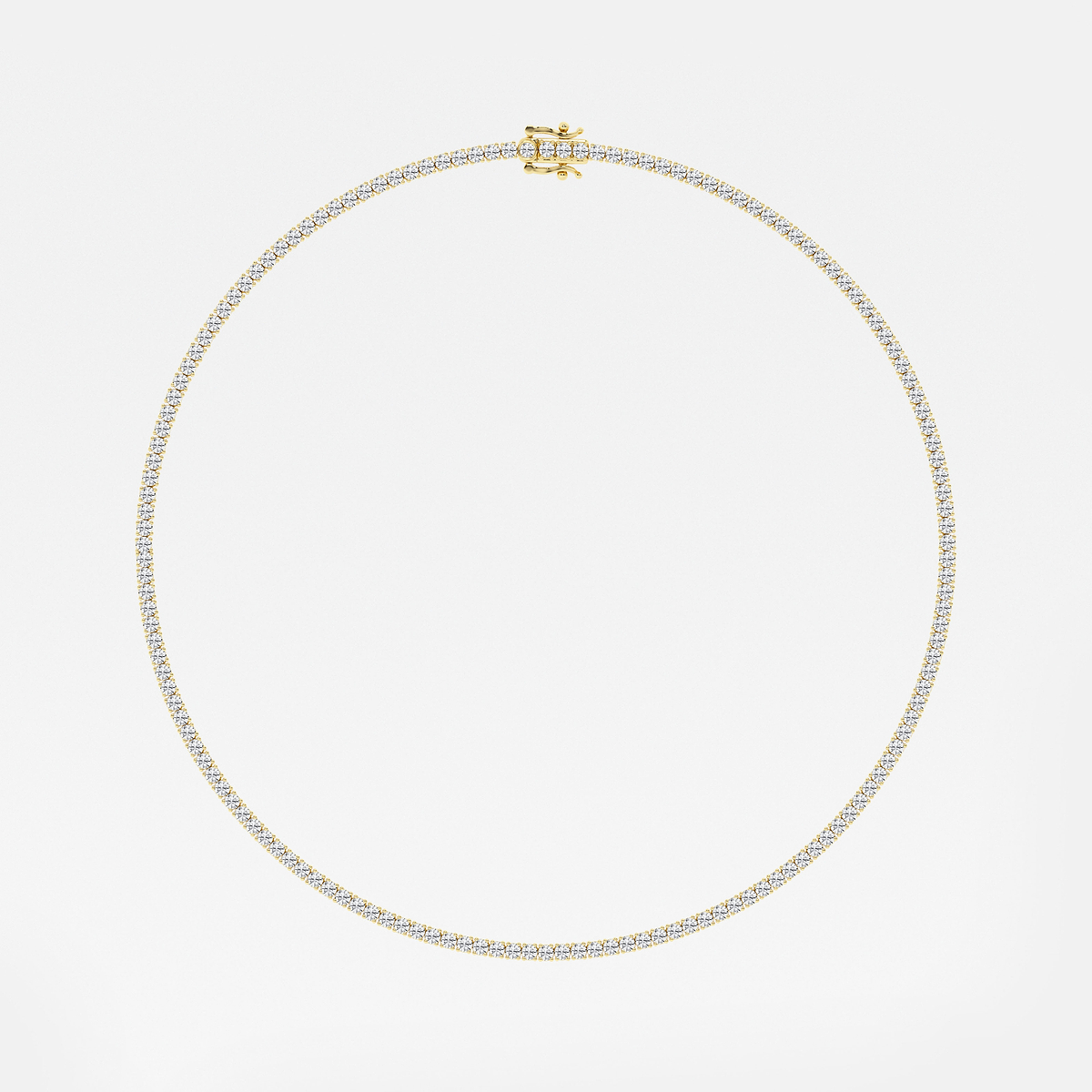 Additional Image 3 for  10 ctw Round Lab Grown Diamond Four-Prong Tennis Necklace
