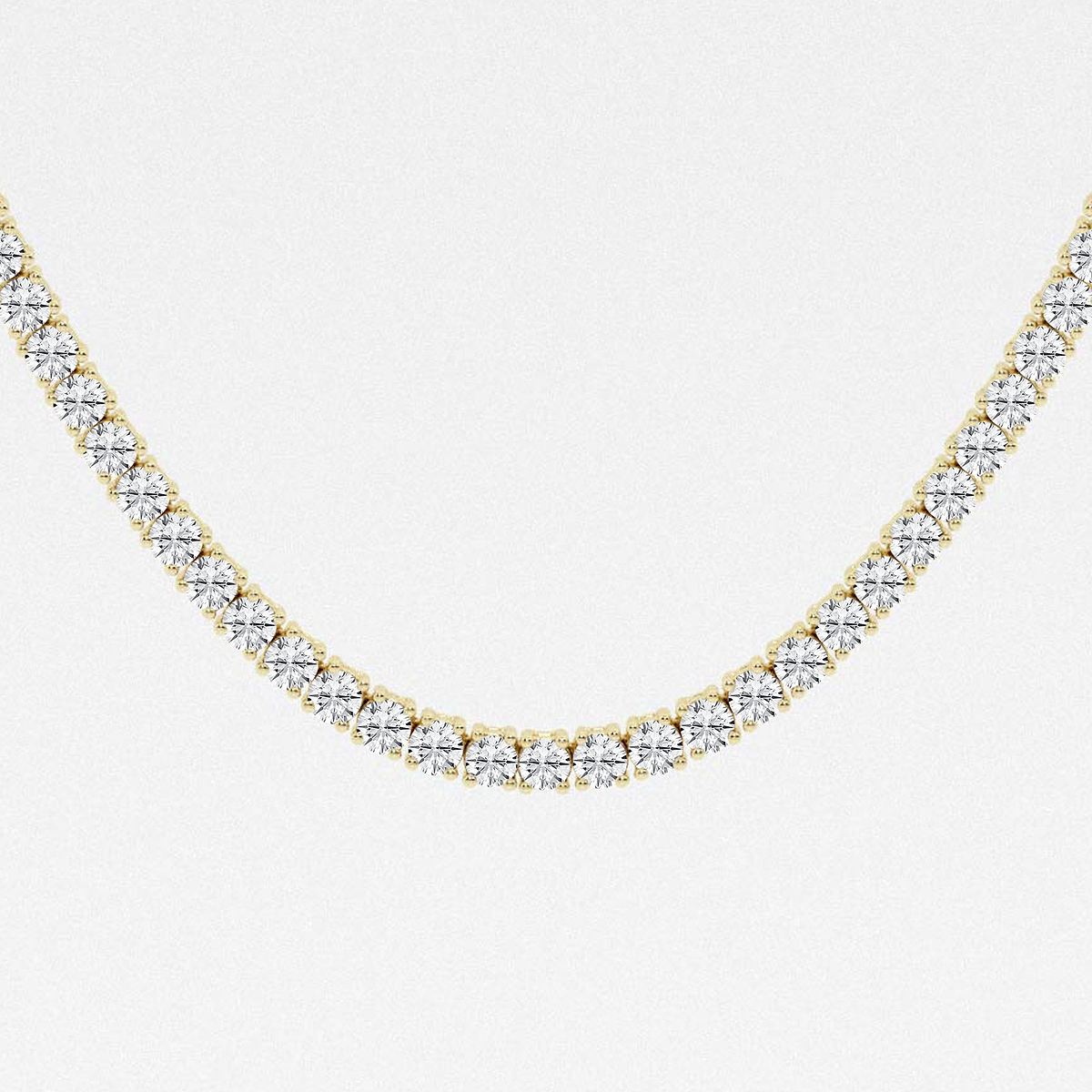 Additional Image 1 for  10 ctw Round Lab Grown Diamond Four-Prong Tennis Necklace
