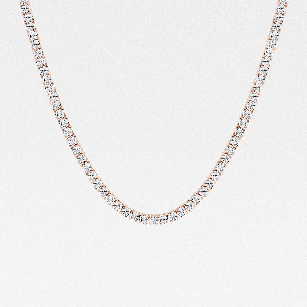 15 ctw Round Lab Grown Diamond Four-Prong Tennis Necklace