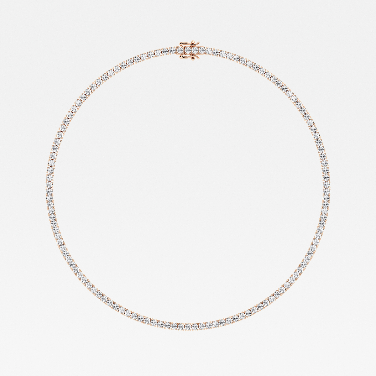 Additional Image 3 for  15 ctw Round Lab Grown Diamond Four-Prong Tennis Necklace