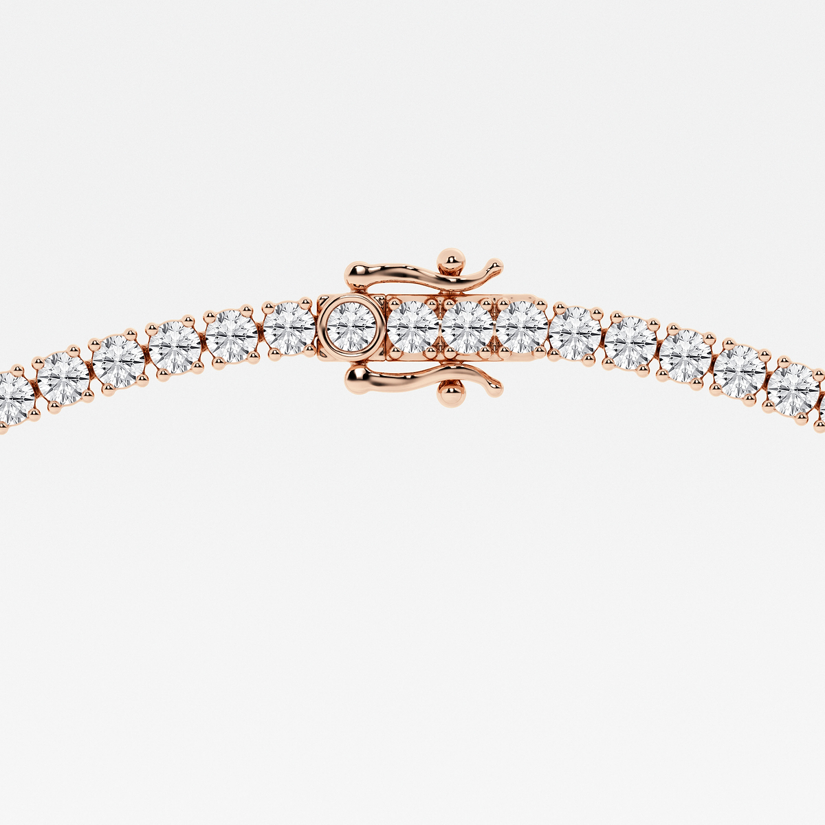 Additional Image 2 for  15 ctw Round Lab Grown Diamond Four-Prong Tennis Necklace