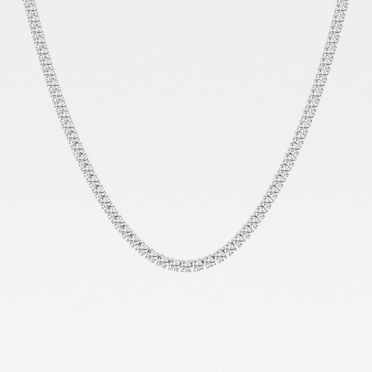 20 ctw Round Lab Grown Diamond Four-Prong Tennis Necklace