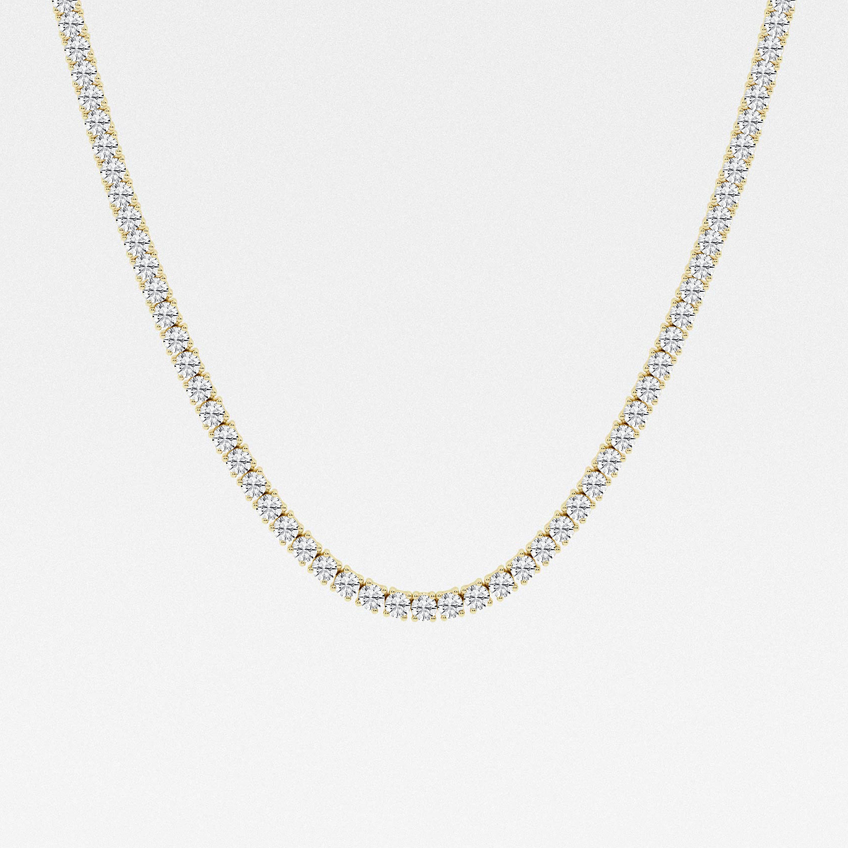 20 ctw Round Lab Grown Diamond Four-Prong Tennis Necklace
