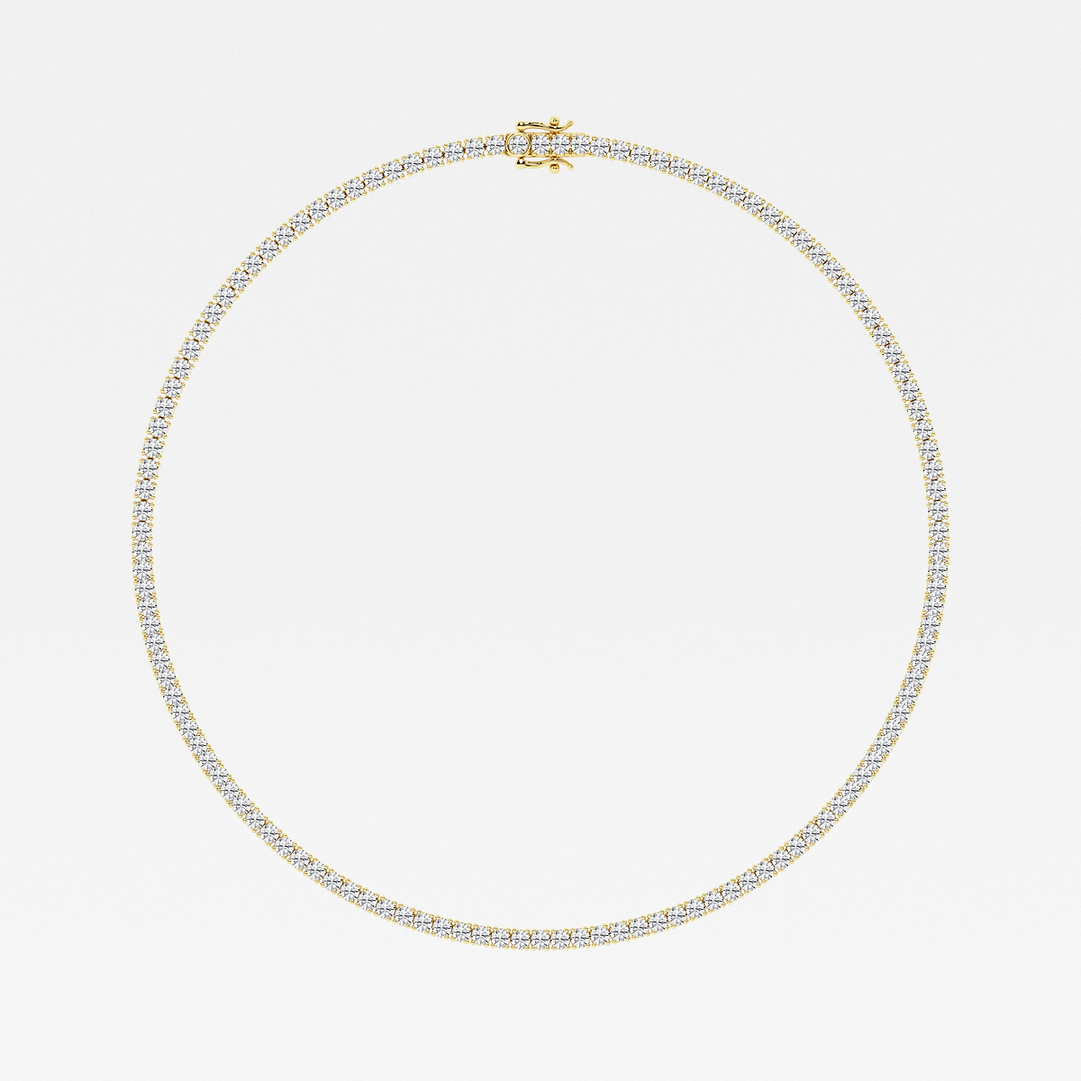 Additional Image 3 for  20 ctw Round Lab Grown Diamond Four-Prong Tennis Necklace