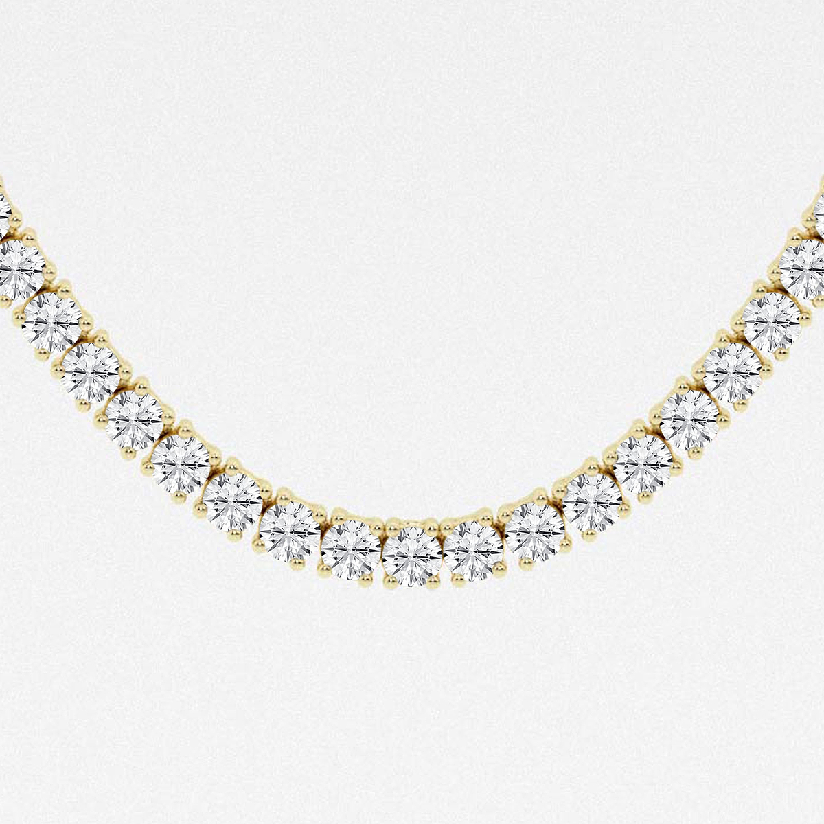 Additional Image 1 for  20 ctw Round Lab Grown Diamond Four-Prong Tennis Necklace