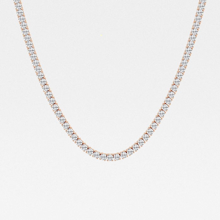 15 ctw Round Lab Grown Diamond Four-Prong Tennis Necklace