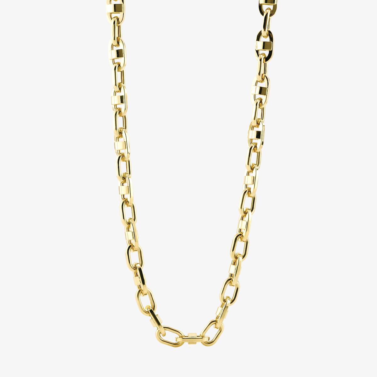 Plain Gold Anchor Link Necklace