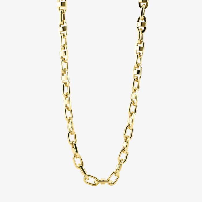Plain Gold Anchor Link Necklace