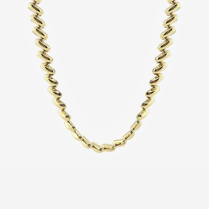 Plain Gold Link Necklace
