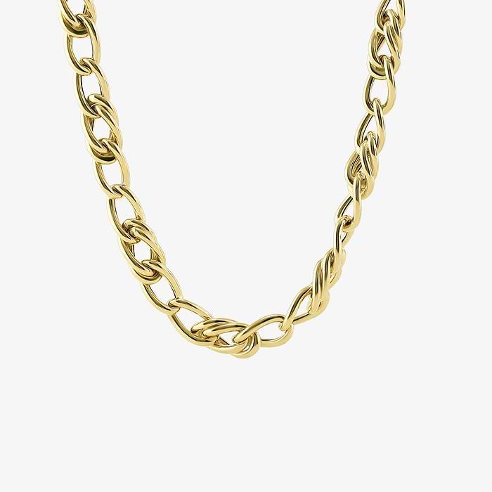 Plain Gold Link Necklace