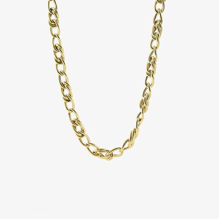 Plain Gold Link Necklace