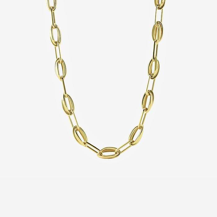 Plain Gold Link Necklace