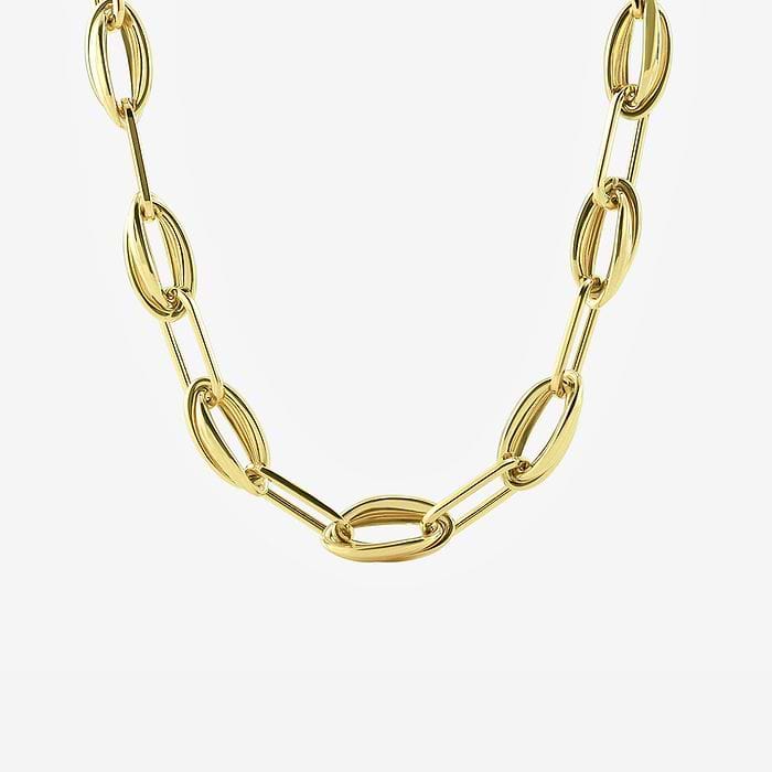 Plain Gold Link Necklace