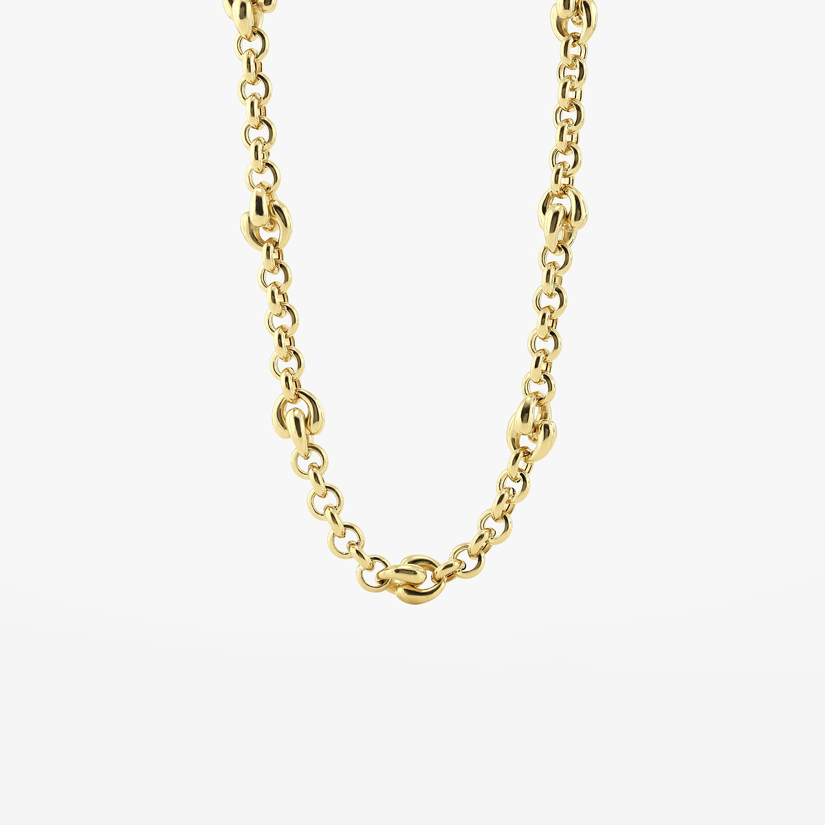 Plain Gold Link Necklace