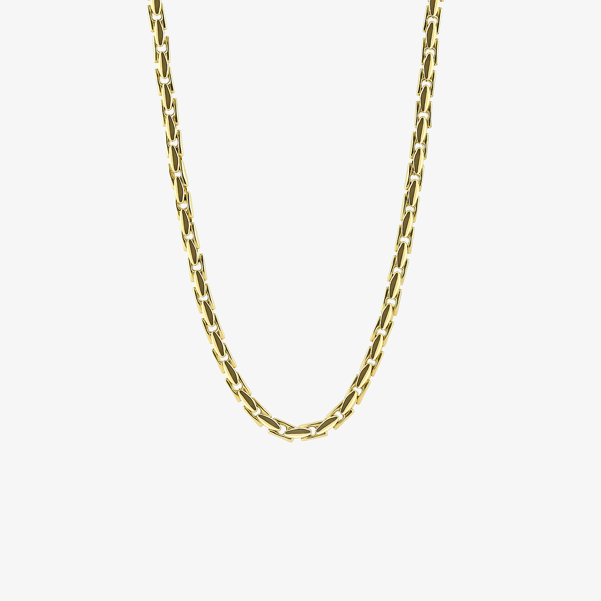 Plain Gold Link Necklace