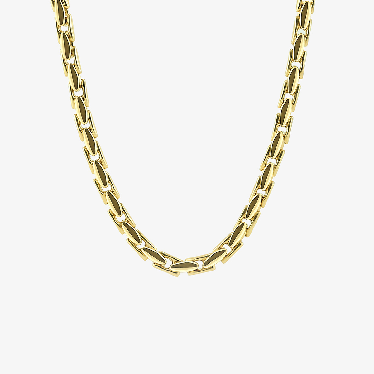 Additional Image 1 for  Plain Gold Link Necklace