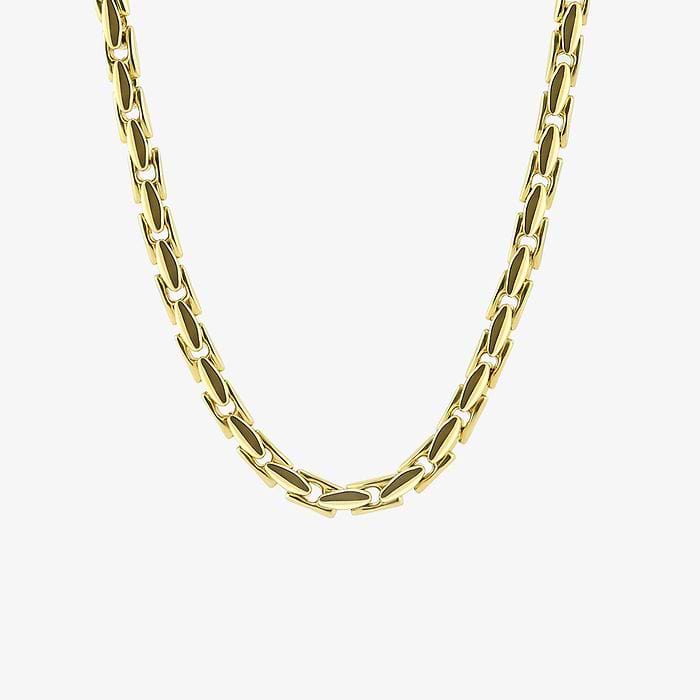 Plain Gold Link Necklace